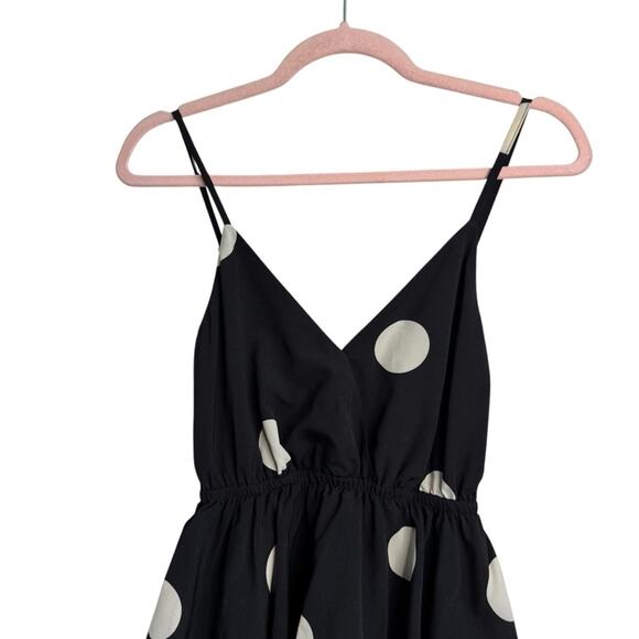 OPT One Pretty Time Cava Black and White Polka Dot Tiered Midi Dress NWT - Picture 6 of 9